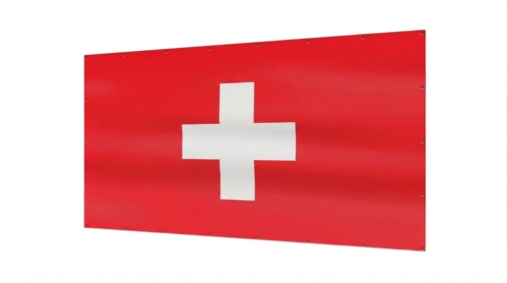Schweizer Fahne | Stoff-Banner Querformat