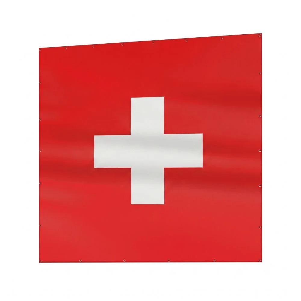Schweizer Fahne | Stoff-Banner Hochformat