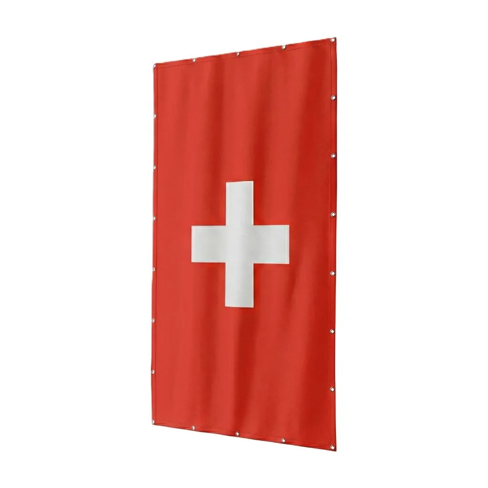Schweizer Fahne | Stoff-Banner Hochformat