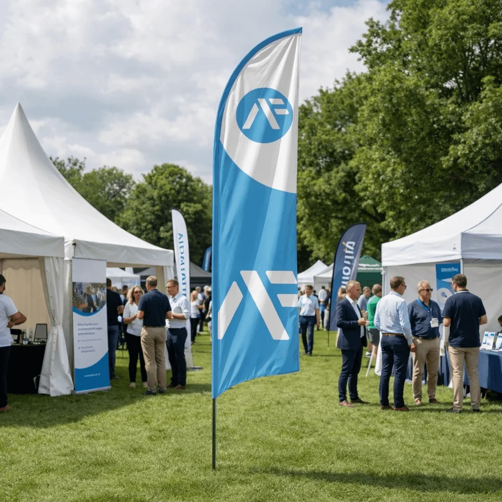 Beachflag Segelform konkav