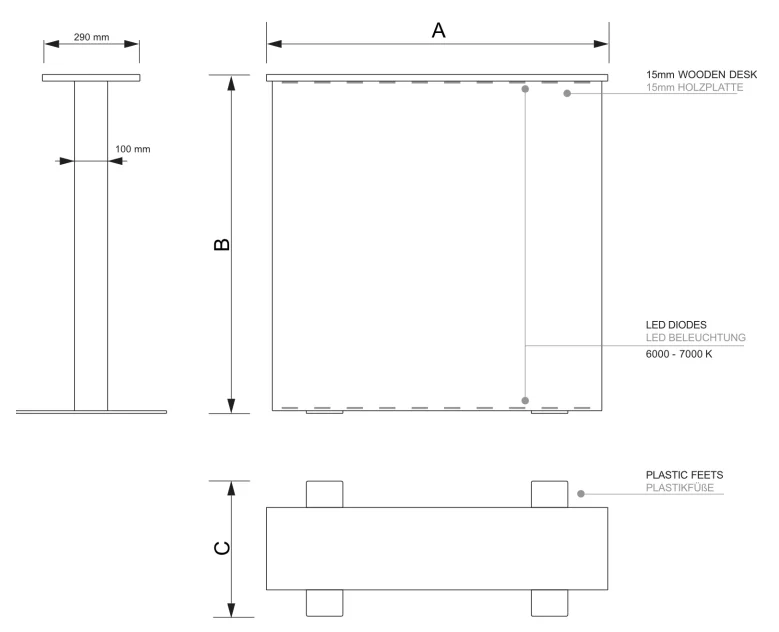 LED Theke | Leuchtrahmen-Theke