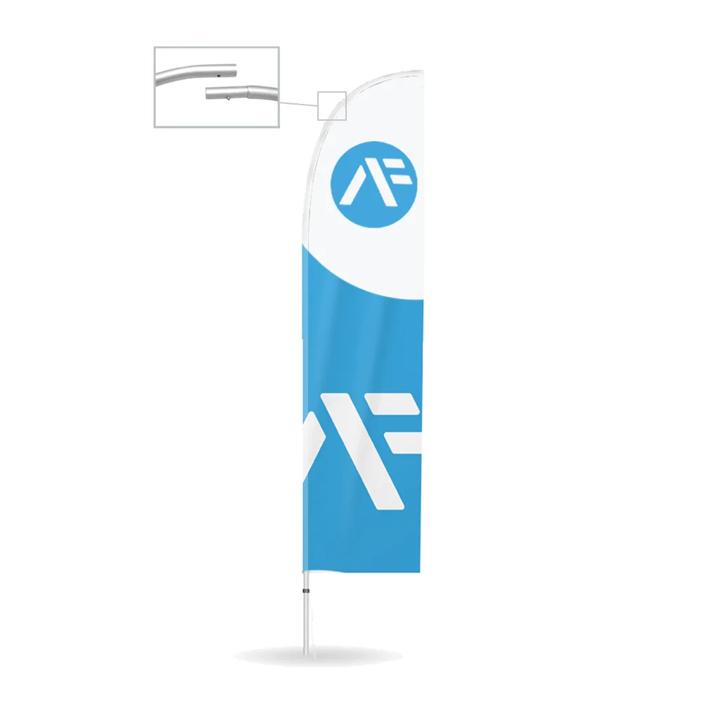 Alu Beachflag Segelform - einseitg/doppelseitig