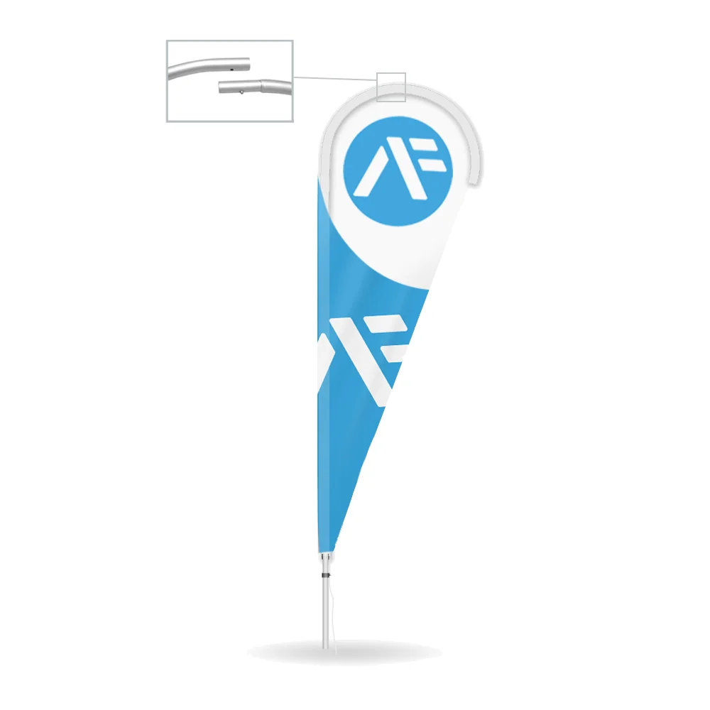 Alu Beachflag Tropfenform (Drop) - einseitg/doppelseitig