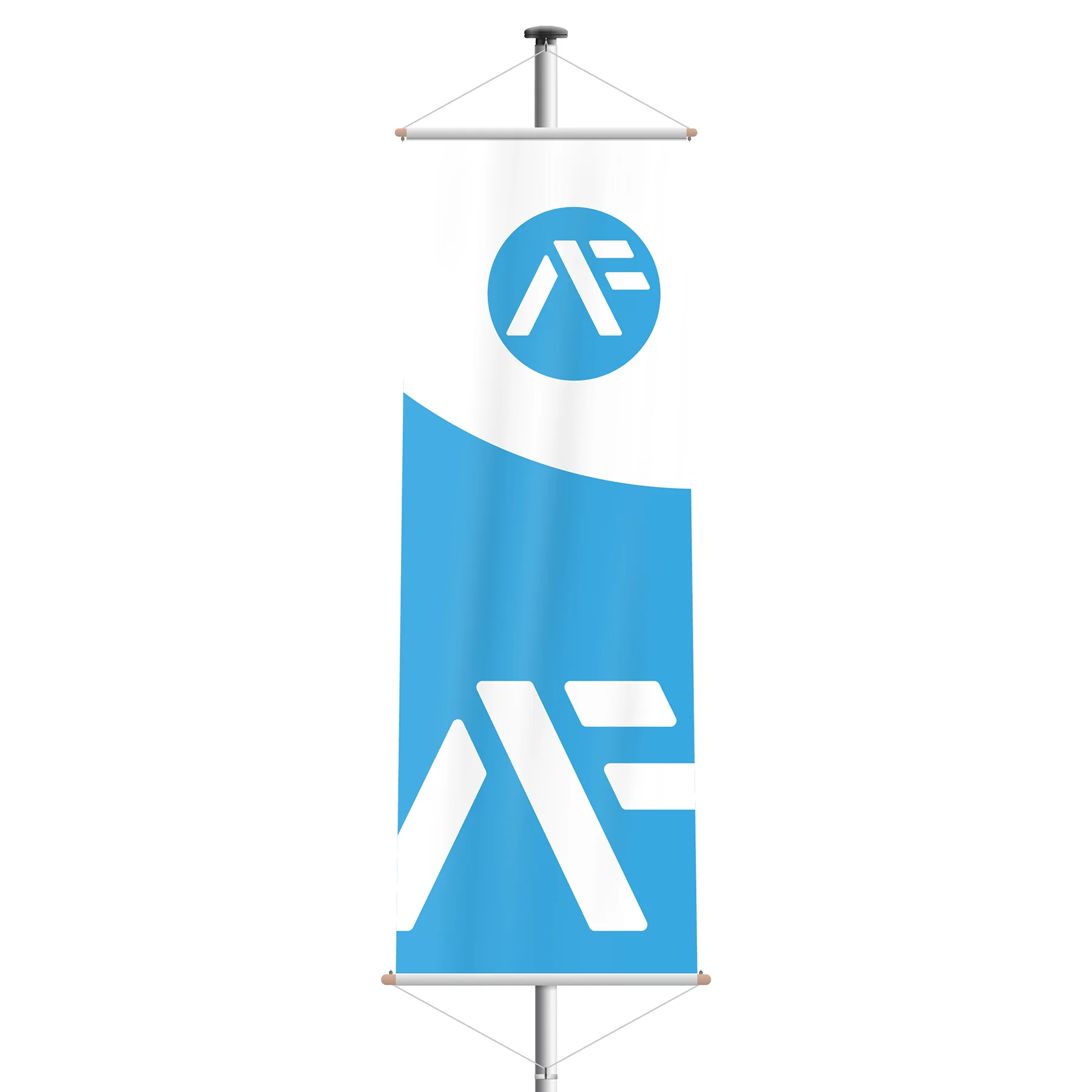 Bannerfahne (mit zwei Stangen)