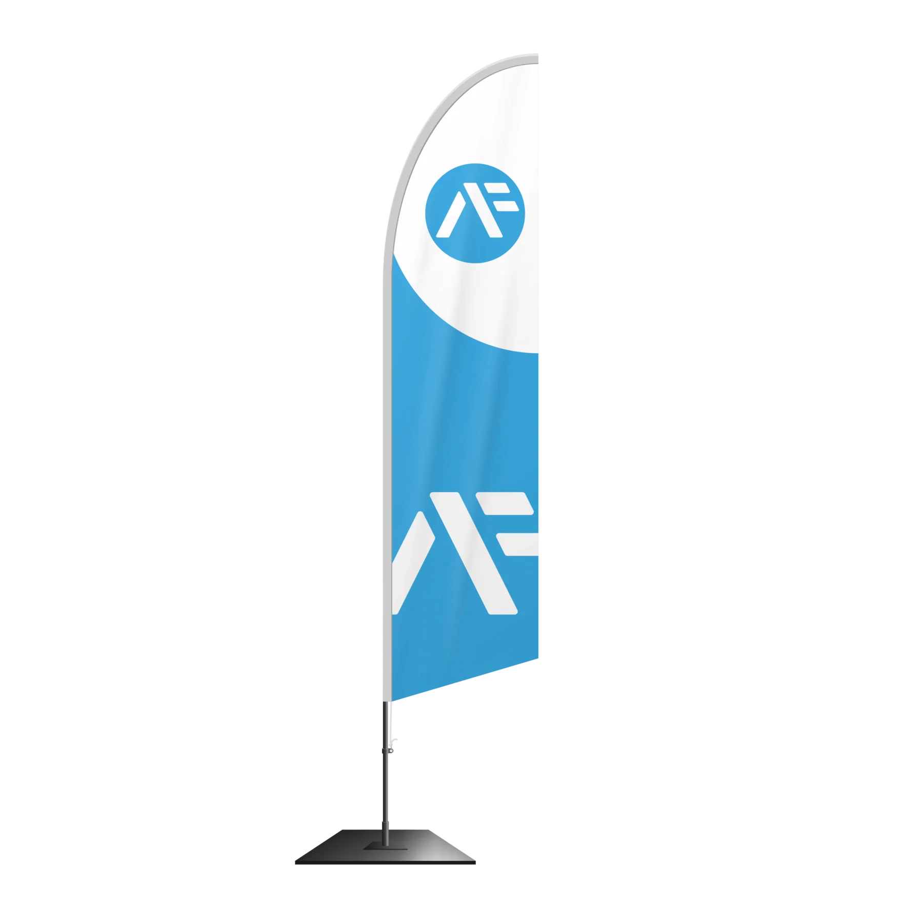 Beachflag Segelform schräg