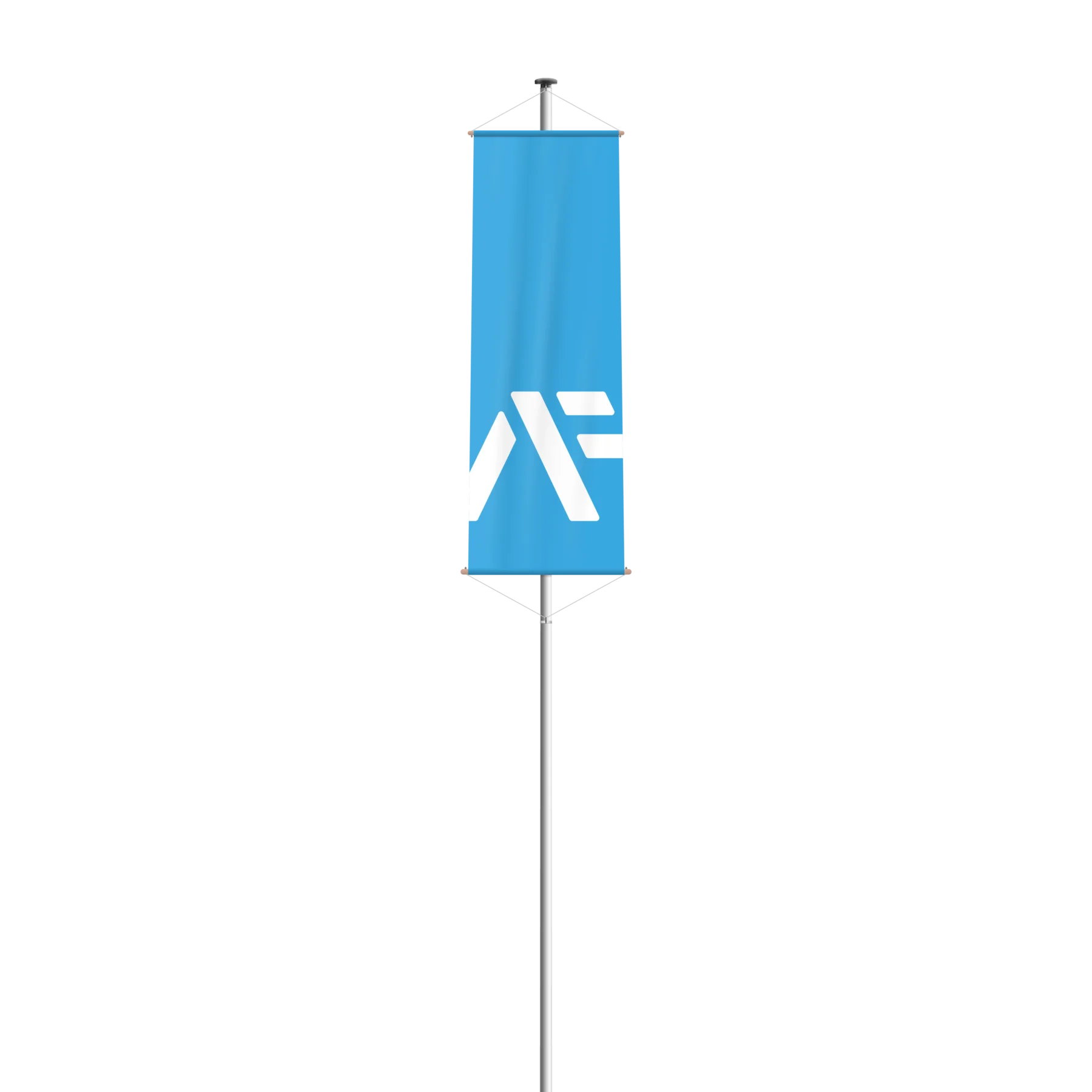 Bannerfahne (mit zwei Stangen)