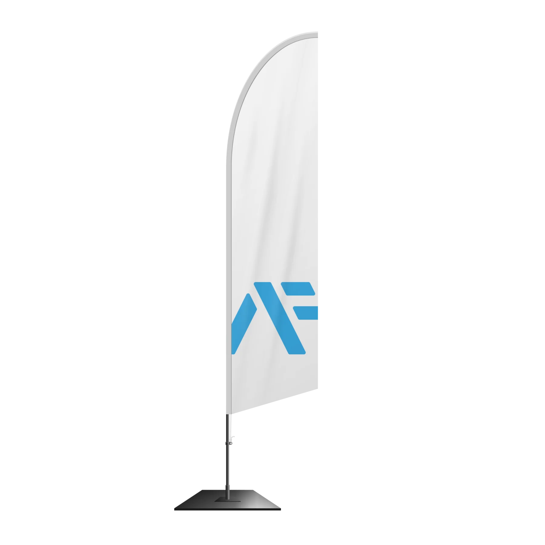 Beachflag Segelform schräg