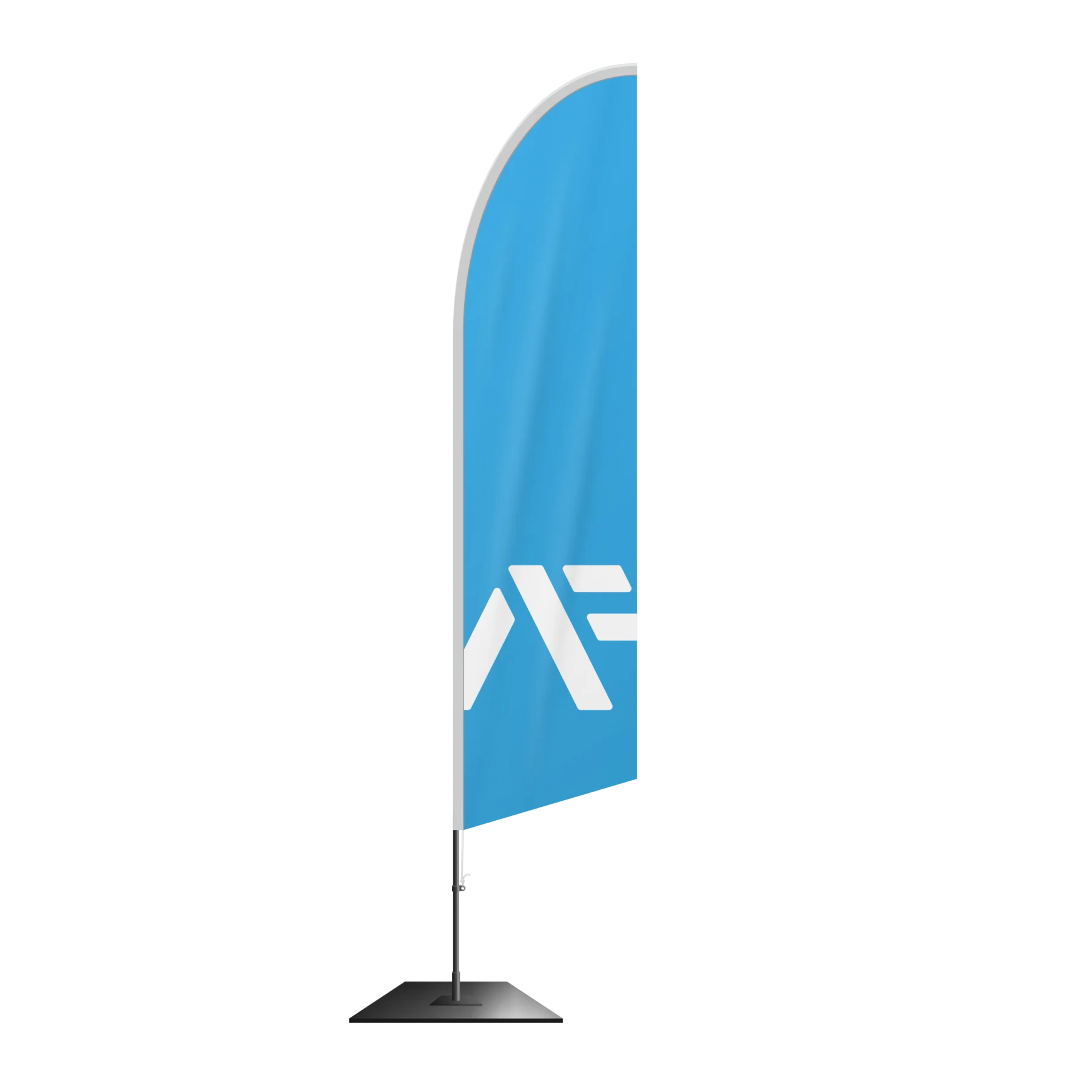 Beachflag Segelform schräg