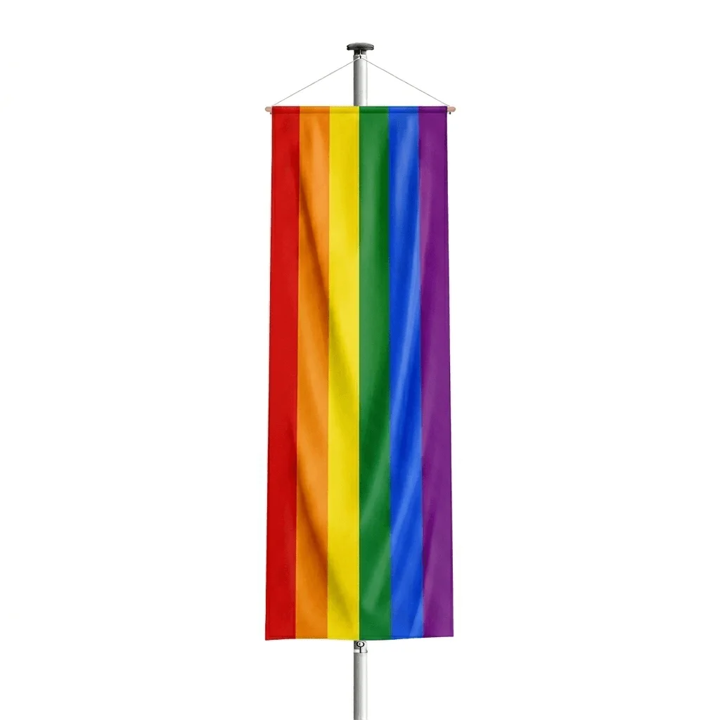 Prideflagge | Bannerfahne (mit einer Stange)
