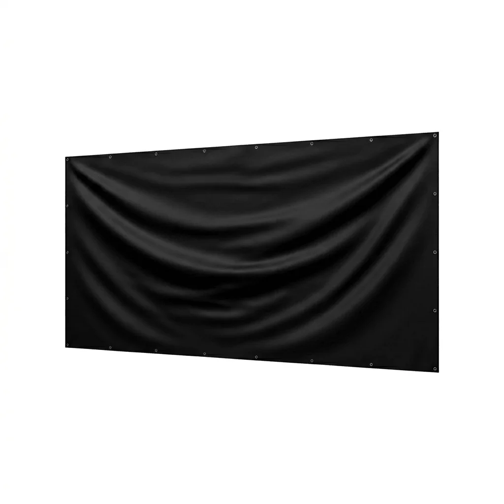 Schwarze Fahne | Stoff-Banner Querformat